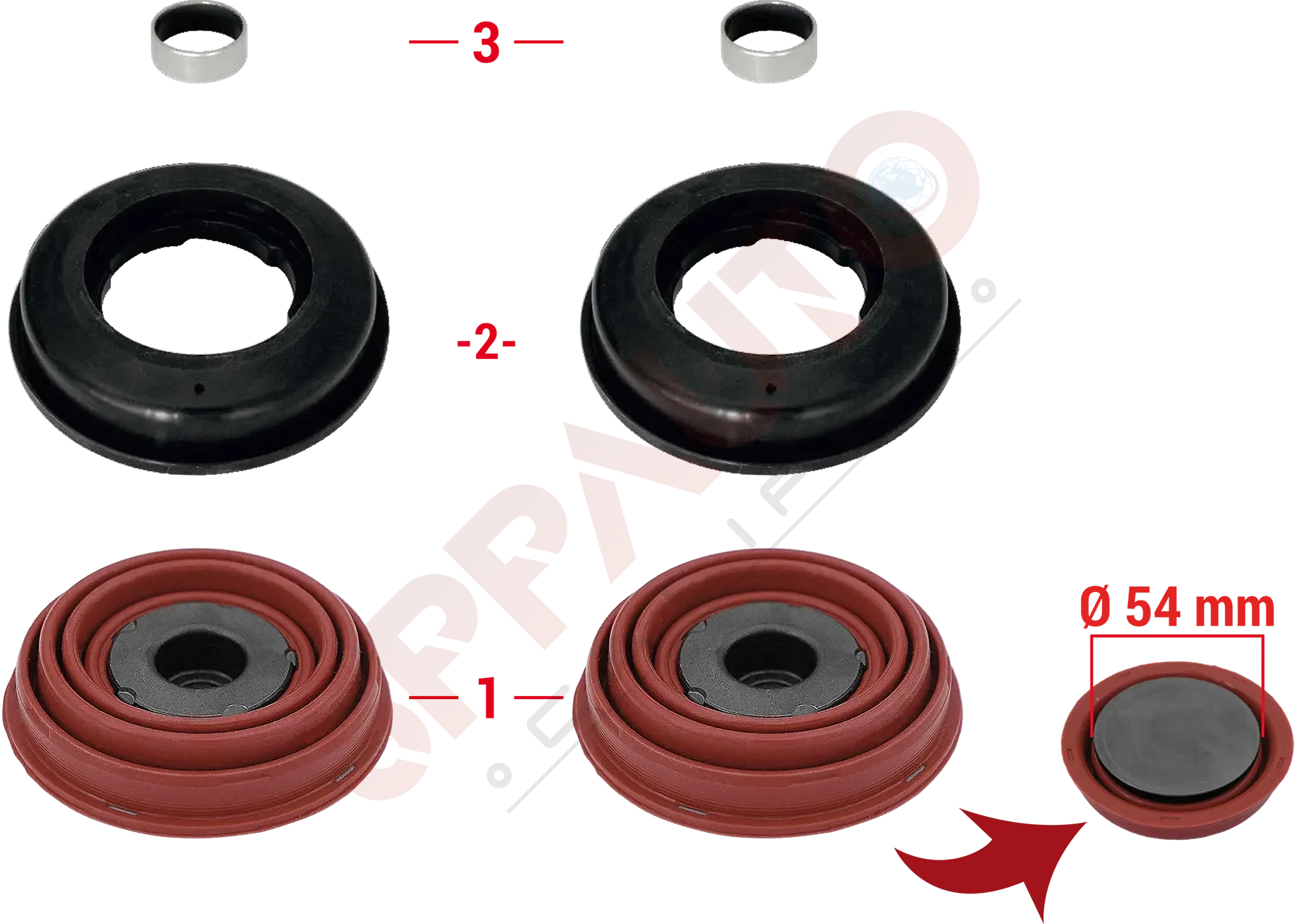 311154 Kaliper Piston ve Keçe Tamir Takımı